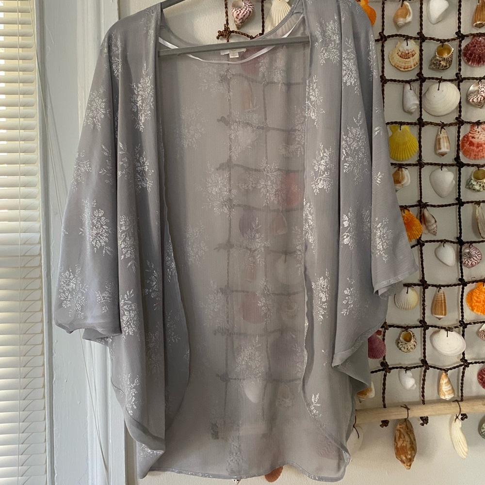 Silver Sheer Kimono